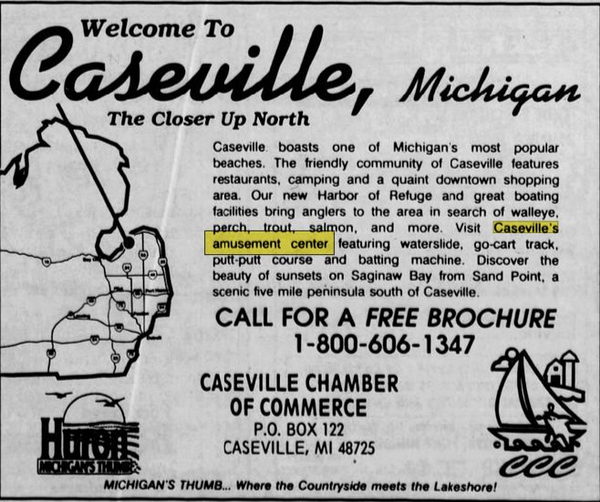 Caseville Amusement Center - June 16 Ad